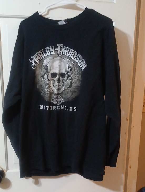 Harley-Davidson Other - Harley-Davidson Black Crewneck Skull Graphic Sweater